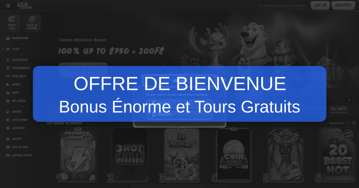 SG Casino France - Casino en Ligne | Gros Bonus & Tours Gratuits